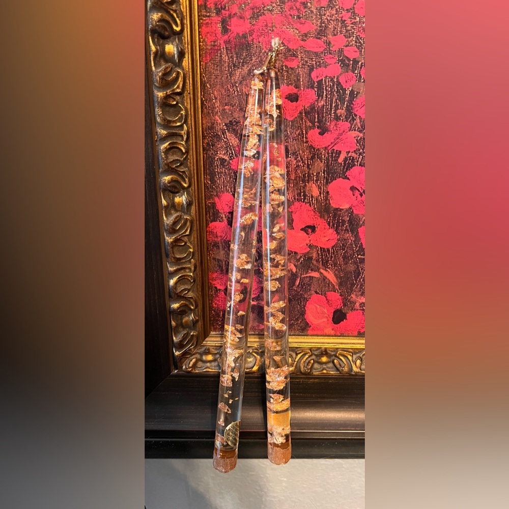 Gregorian Copper Decorative Candlesticks